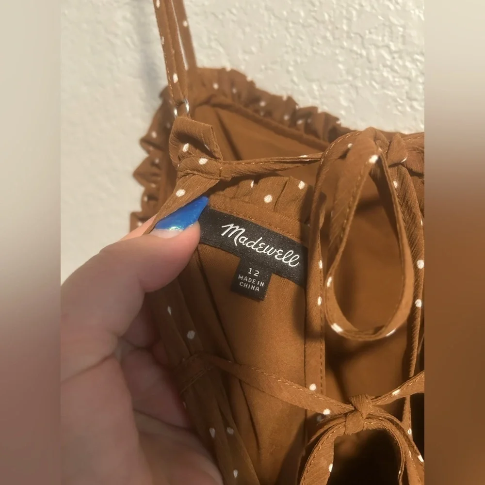 Madewell Sophia Cami Tiered Midi Dress in Dot - Picture 9 of 10